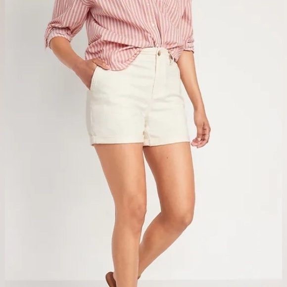 NWT! High-Waisted OGC Pull-On Chino Shorts for Women -- 5-inch inseam - Size XL🩵 - Picture 1 of 7